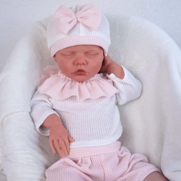 18.1in Full Silicone nude Reborn Baby Dolls BOY Lifelike Sleeping Reborn Doll - Picture 6 of 7